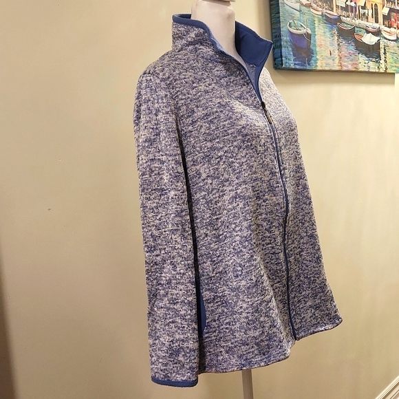 Stan Herman~ Womans Zip Up Knit Sweater Jacket Size Lg - Picture 4 of 9